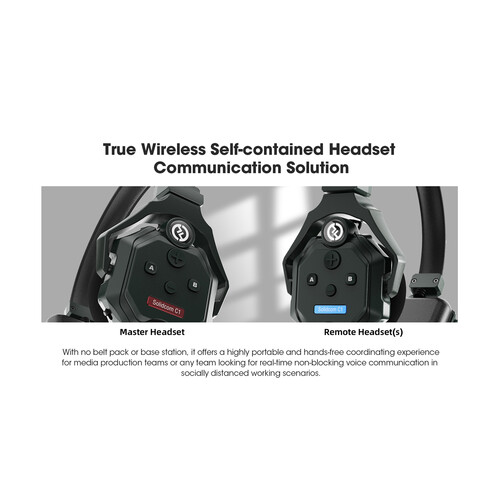 Hollyland Solidcom C1-4S Full-Duplex Wireless DECT Intercom System with 4 Headsets (1.9 GHz) - 7